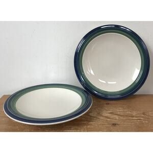 Set Pair 2 Vintage Pfaltzgraff Ocean Breeze 8" Salad Dessert Bread Plates USA